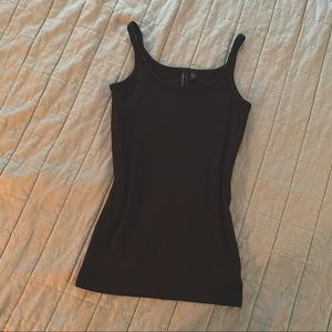 Cynthia Rowley stretchy black basic layering tank